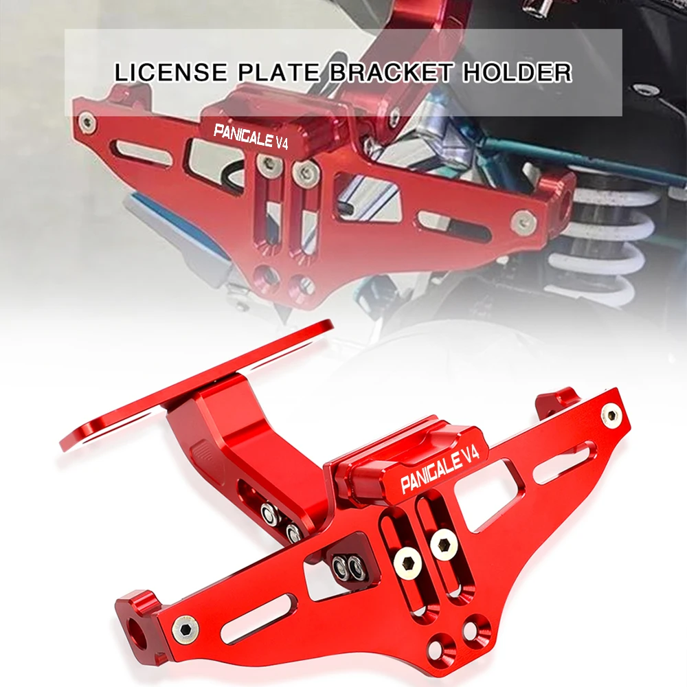 

For DUCATI PANIGALEV4 2016-2019 2018 2017 Angle License Number Plate Frame Holder Bracket CNC Motorcycle Adjustable PANIGALE V4