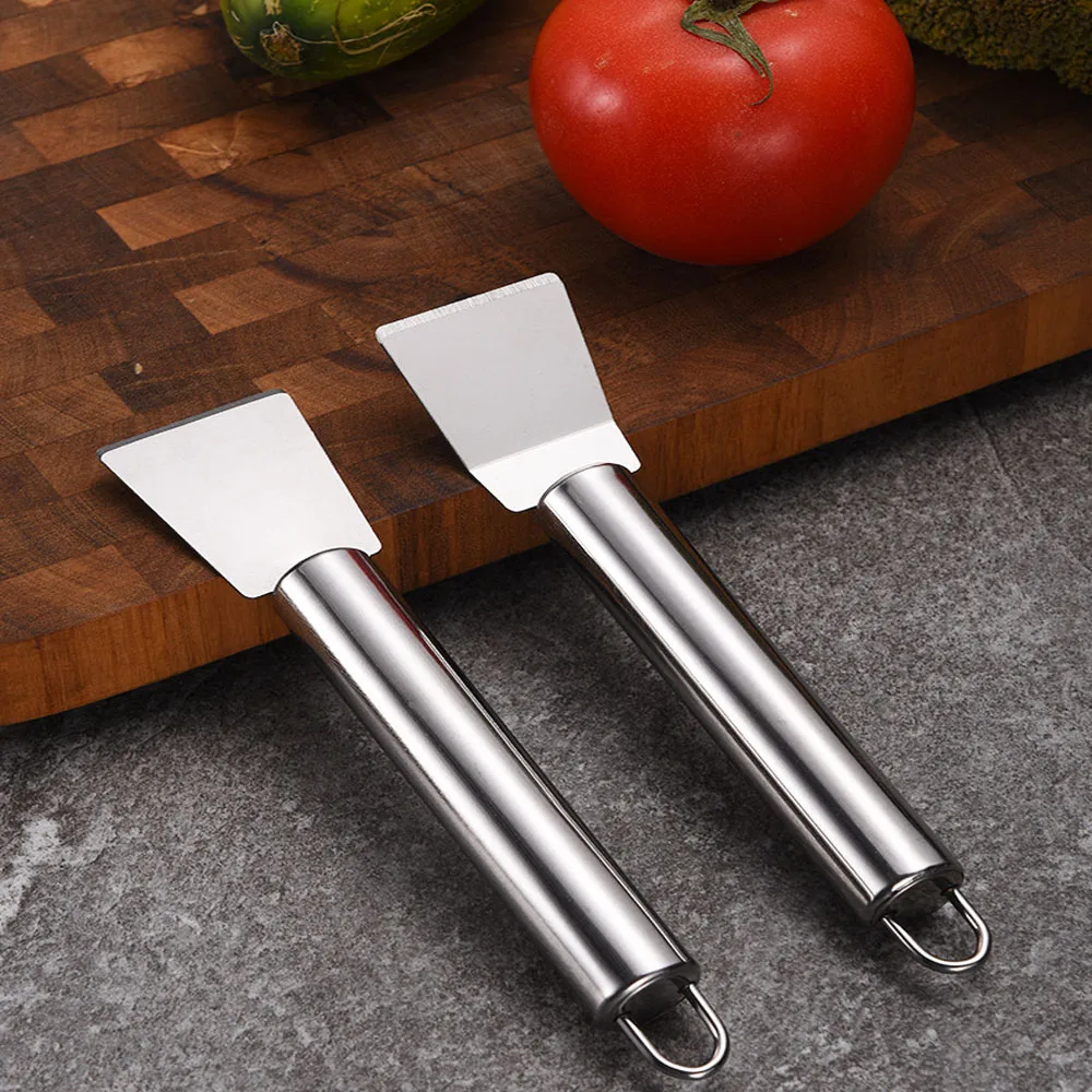 Multifunctional Stainless Steel Kitchen Cleaning Spatula Scraper Ice Defrosting Remover Oil Stain Cleaning Tools