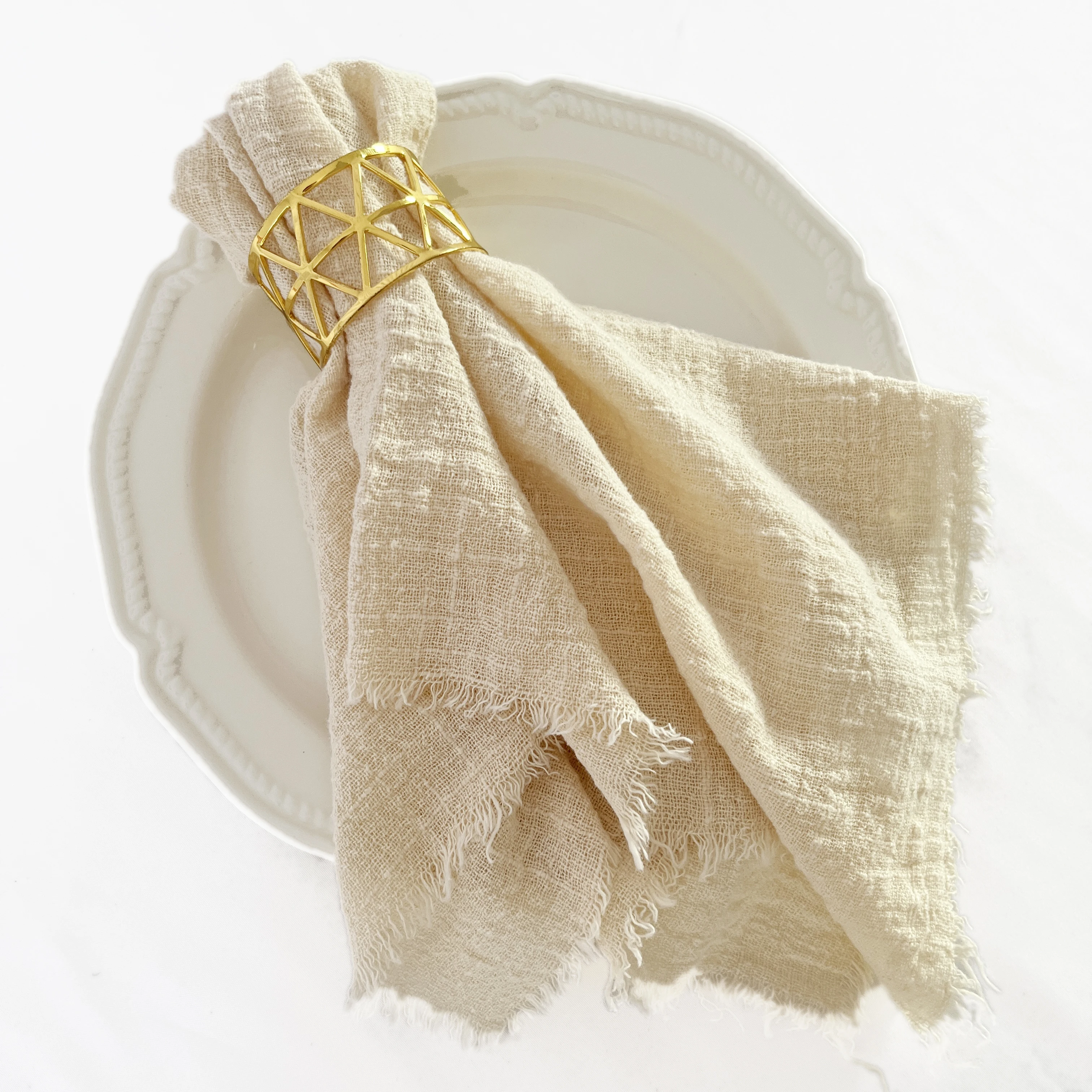 Pink Gauze Cotton Napkins - 10pcs Reusable Tea Towels for Weddings  Parties