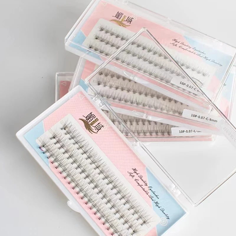 Single Premade Volume Fan 3d False Eyelashes Extension Thick 0.07