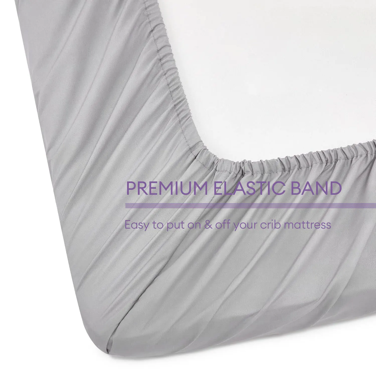 1pc Solid Crib Fitted Sheet Microfiber Super Soft Toddler Bedsheet Washable Bed Cover 3