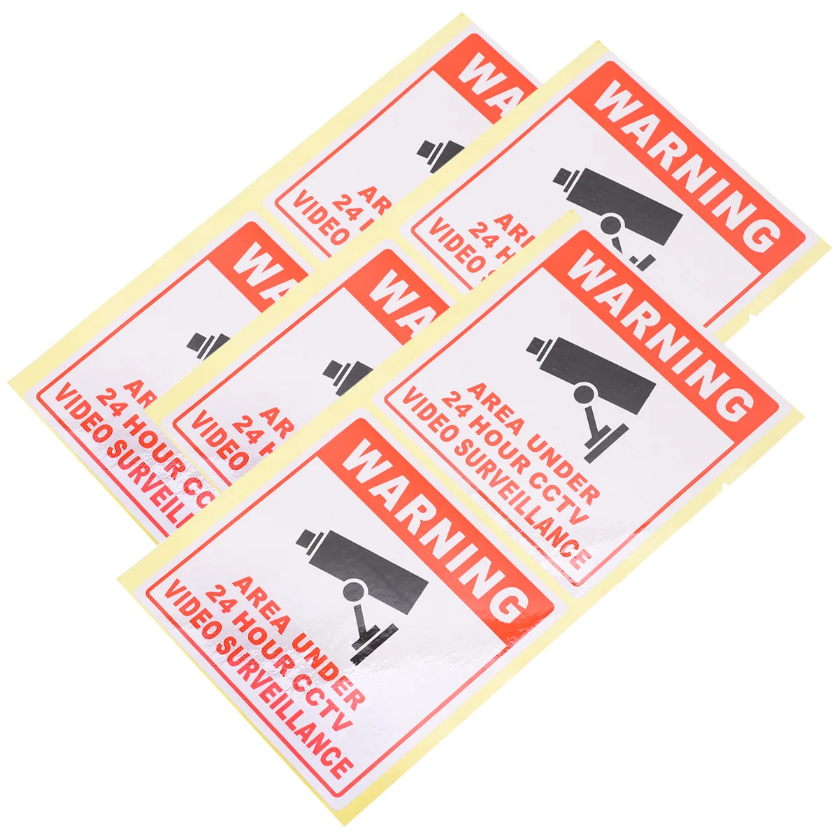 20 Pack 24 Hour Video Surveillance Warning Stickers