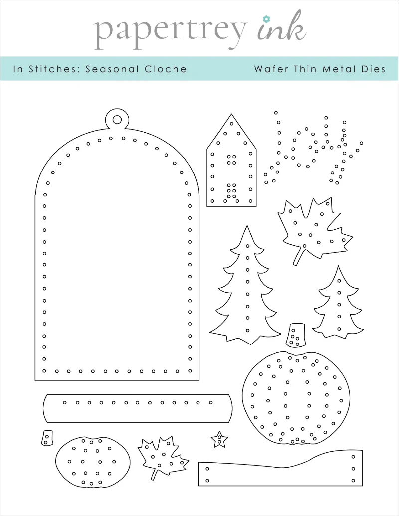 

Christmas Seasonal Cloche Background 2022 New Metal Cutting Dies Scrapbooking for Paper Making Frame Card Craft Supplies