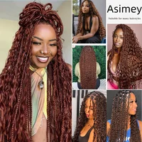 Vague profonde en vrac cheveux humains pour tressage sans trame tressage humain cheveux pour Boho tresses brésilien vierge Extensions de cheveux humains 33 # 6