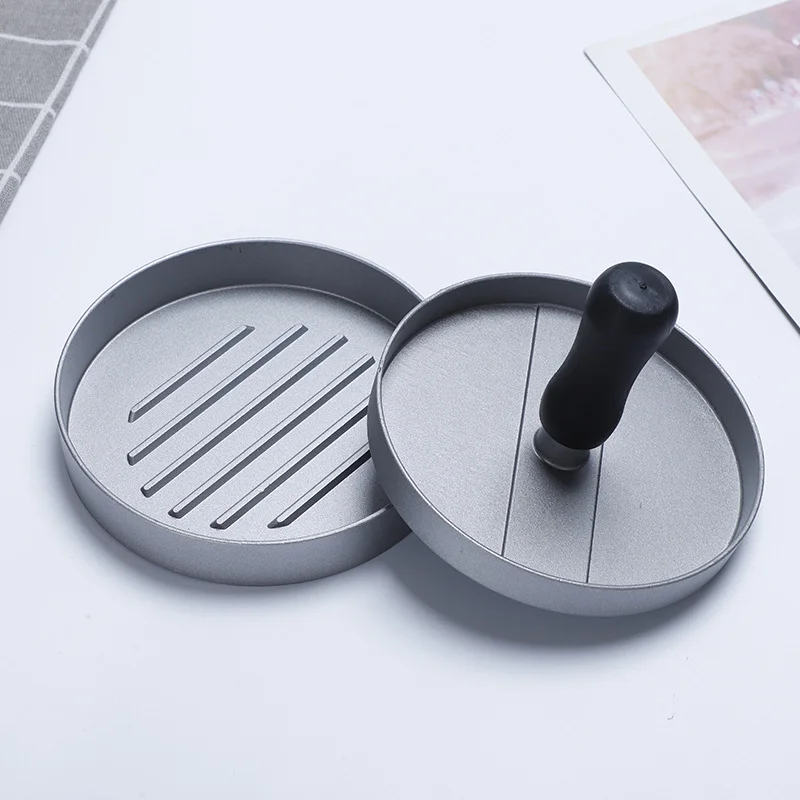 Non-Stick Hamburger Press Mold Stuffed Burger Maker for BBQ Round Patties Beef Grill Pie Mould Kitchen Tool Grilling Accessories