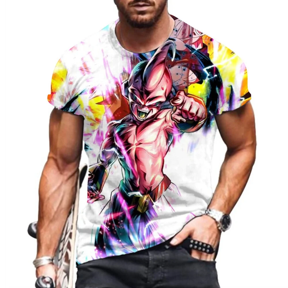 2026 Sommer Dragon Ball Retro Fitness T-Shirt Herren Oversize 3D-Druck Kurzarm Familien-Unisex Kinder-Sportshirt