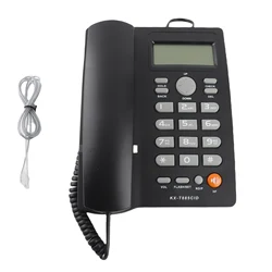 Enhanced Hands - Free Corded Phone with Speed Dial for Home, Hotel, and Office (Black)
