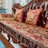 European Style Sofa Covers Luxury Solid Chenille Anti-slip Couch Cushion Living Room Sofa Armchair Towel Slipcover Home Decor 3