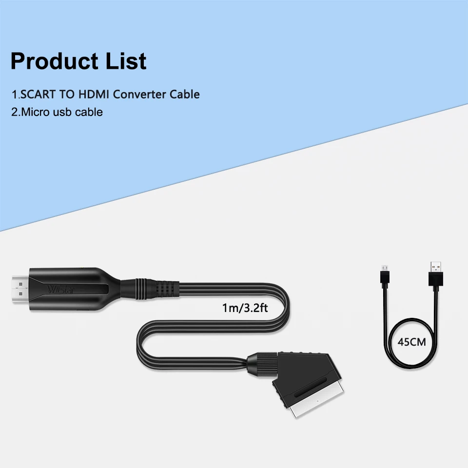 Scart-HDMI ȯ 1080P    SCART Է-HDTV  HDMI  Sky Box HD TV DVD  STB ÷