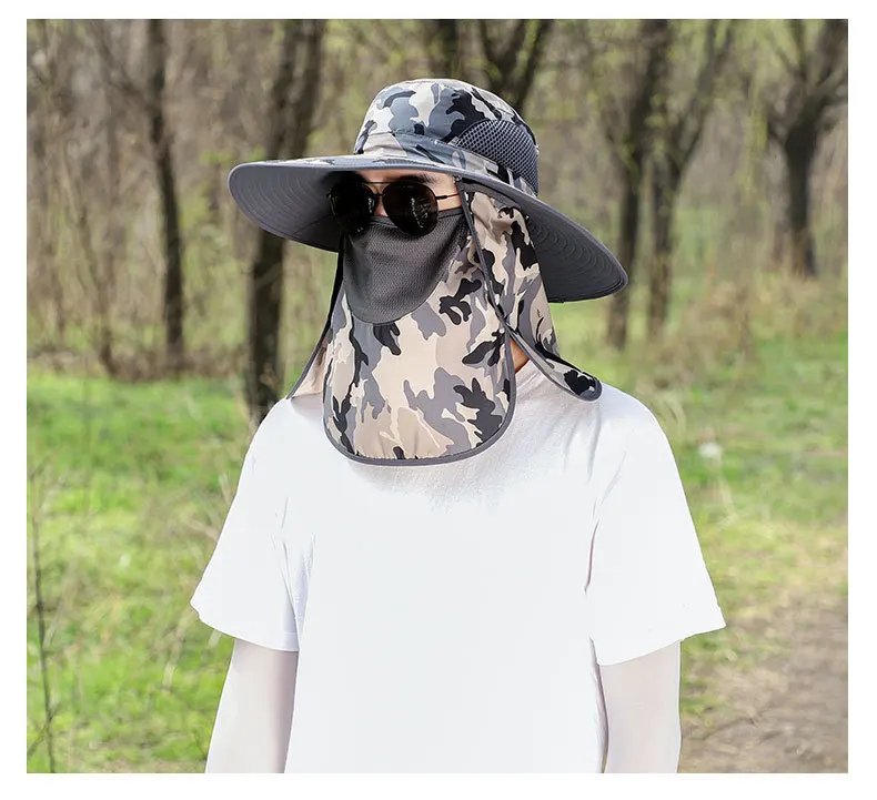 60-65cmXXL Big Face Significantly Thin Big Head Around Hat Fisherman Cap Plus Size Large Wide Brim Male Sun Hats Cover Facek – Detail 21