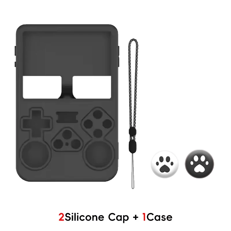 5-in-1 Soft Silicone Game Console Case with Lanyard & Tempered Glass Screen Protectors