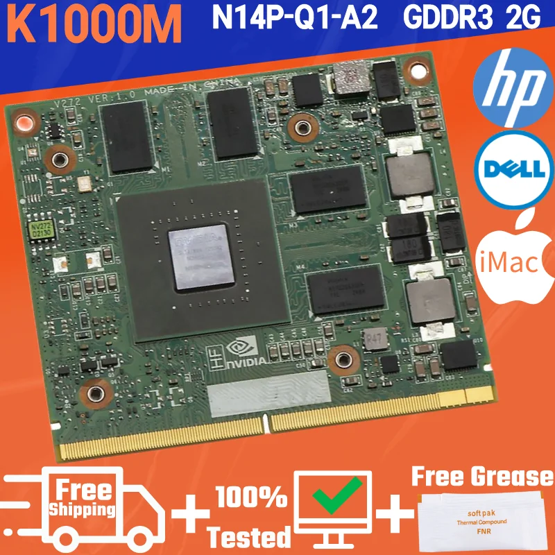 NVIDIA K1000M 비디오 그래픽 카드 iMac 21.5/27 Mid2010/2011 N14P-Q1-A2 2GB 010176C00-600-G 8560W 8570W M4700 M4800 0KKVMC