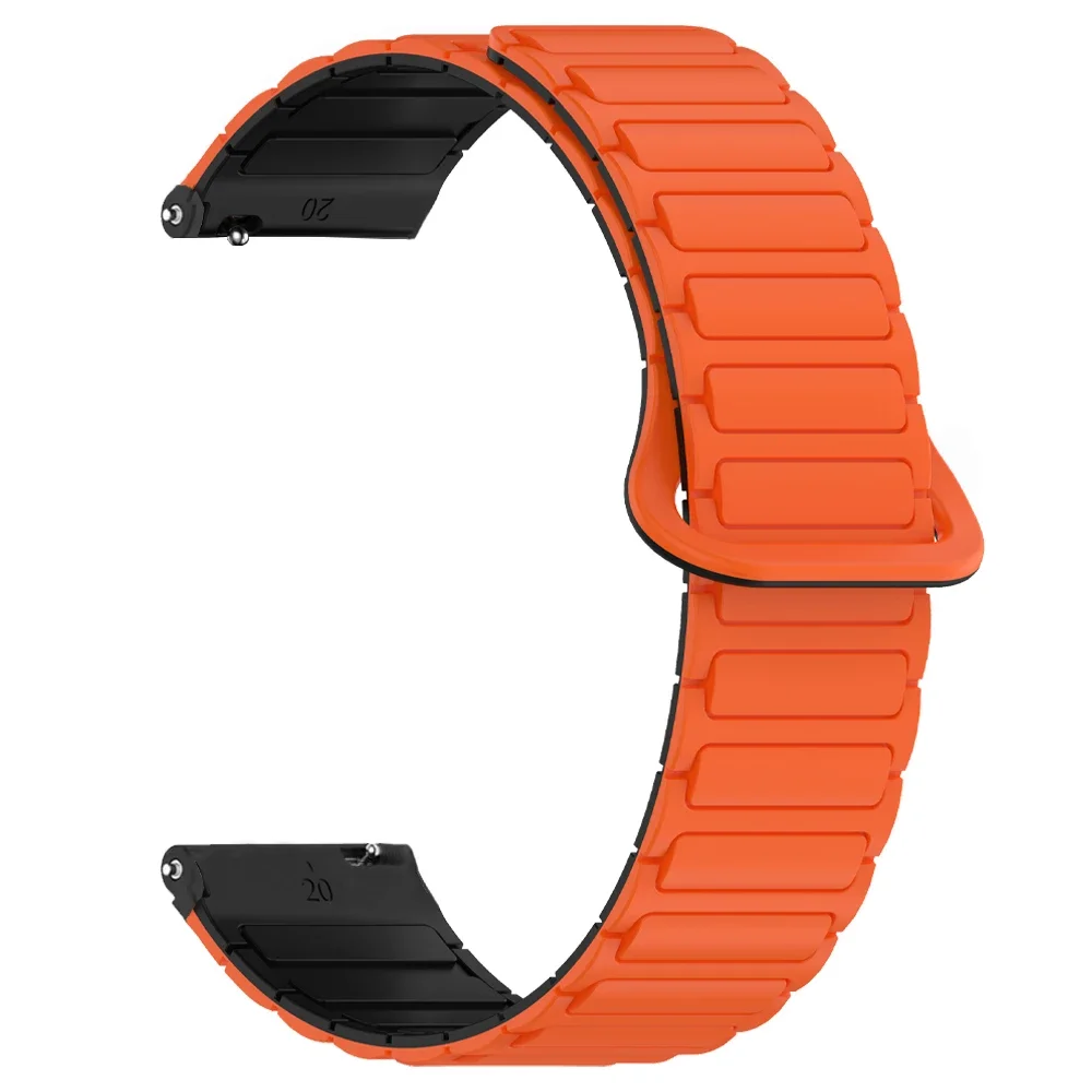 Enhanced Magnetic Silicone Loop Watch Strap - 22mm Band with Suunto Compatibility Removed