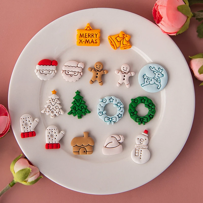 Christmas Series Mini 21pcs Soft Pottery Polymer Clay Cutter Jewelry  Earrings Ornaments Modeling Handmade Cutting Tools - AliExpress