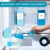 2 Pcs Laundry Detergent Dispenser Fabric Softener Dispenser Organizer Box with Measuring Cups Laundry Soap Bleach Container 4