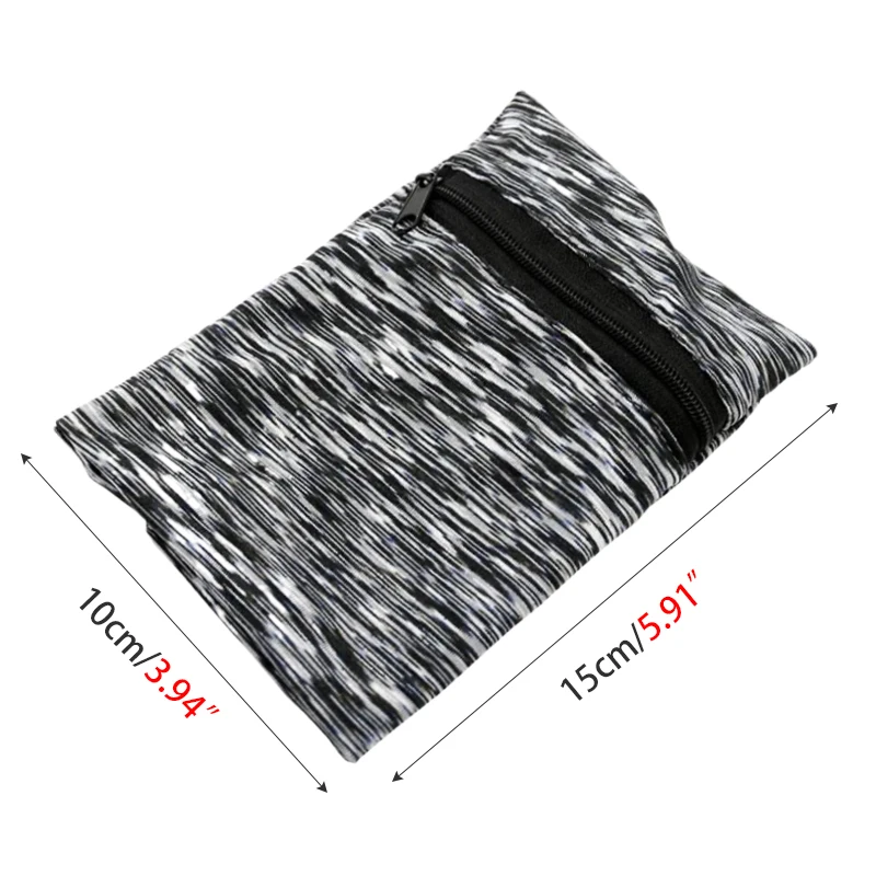 2 Pcs Wrist Wallet,Elastic Running Pouch Key Holder,Wristband Pocket