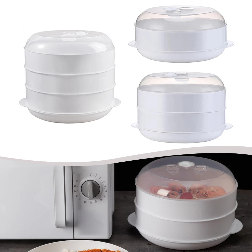 Multi Layer Meal Steamer Tray Perfect for Steaming Dumplings Buns and Vegetables and Easy to Clean Kitchen Essential