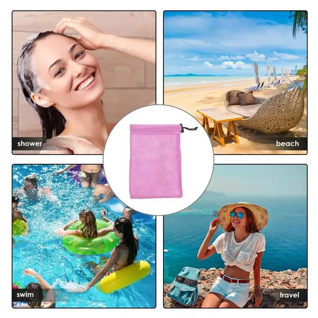 가볍고 기능적인 메쉬 비치 백: 여름 필수품