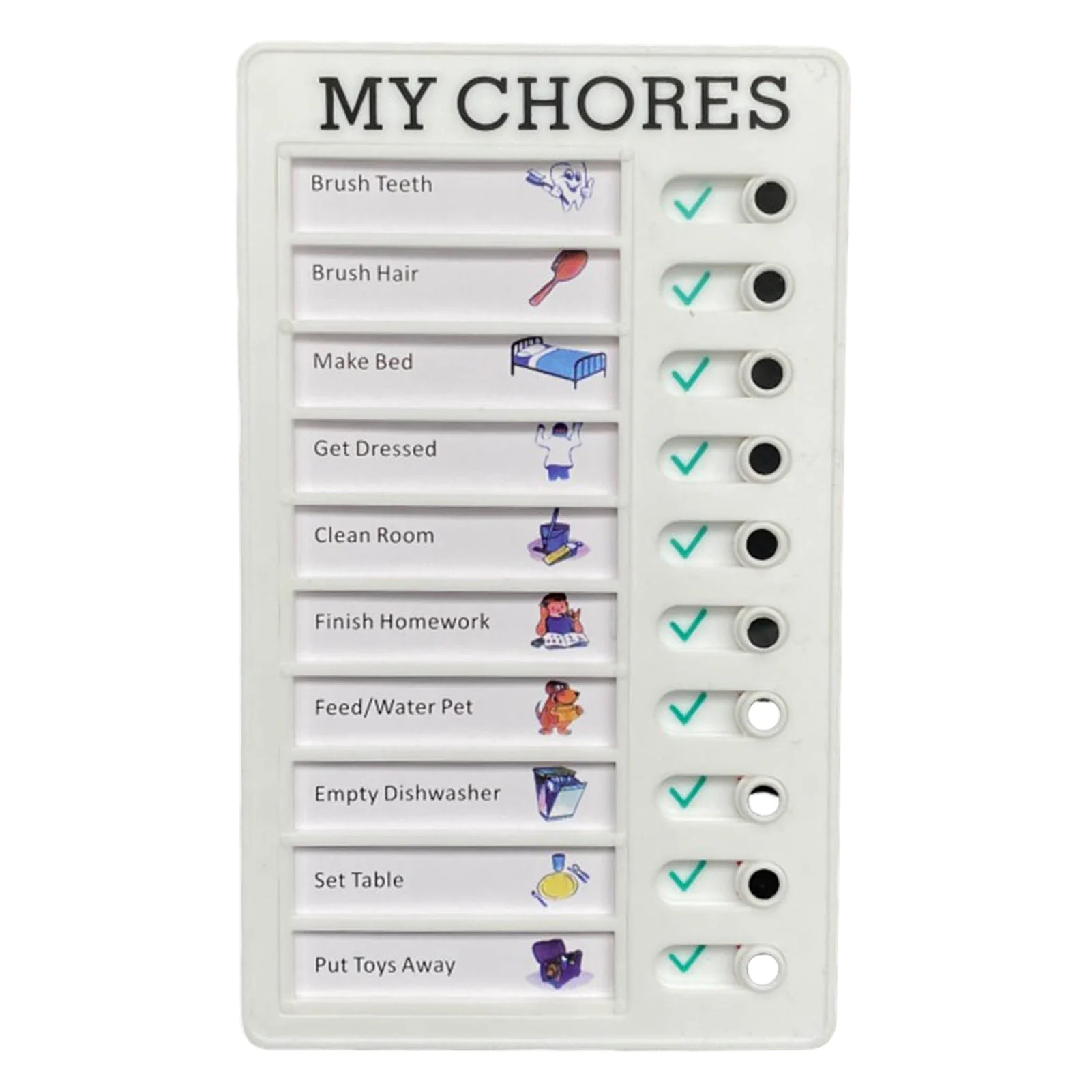 

Chore Chart Checklist Board Planning Board Portable Chore Chart with Detachable Cardstock for Kids Multiple Kids