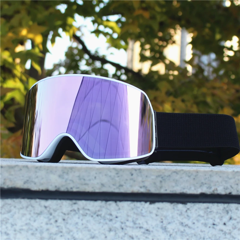 Big Frame Ski Snowboard Goggles Women Men Skiing Eyewear Mask UV400 Snow Protection Over Glasses Adult Double Anti-Fog 4