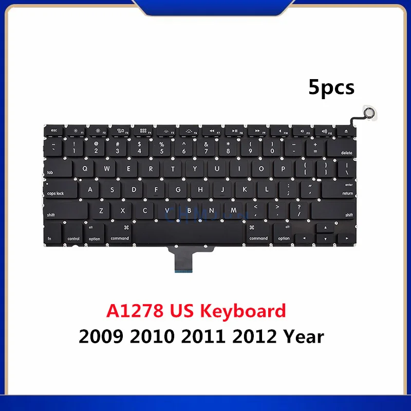 

5pcs NEW for Macbook Pro 13" A1278 US Keyboard USA +Screws 2009 2010 2011 2012 MD101 MD102