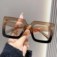 2 Pcs Large Square Reading Glasses Classic Fashion Anti-Blue Light Reading Eyeglasses Foldable Comfortable Presbyopia Eyewear 3