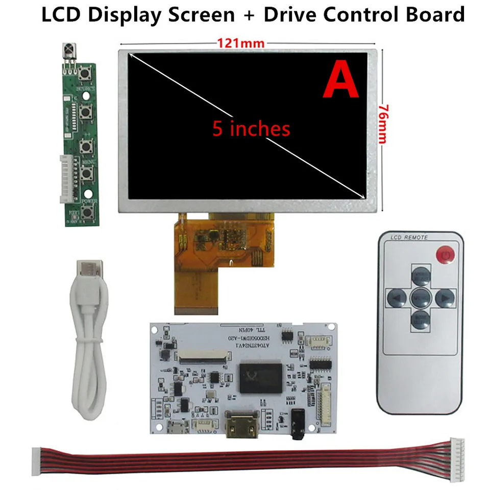 6,5 inch, 800 x 480, veelzijdig, universeel draagbaar DIY LCD-display