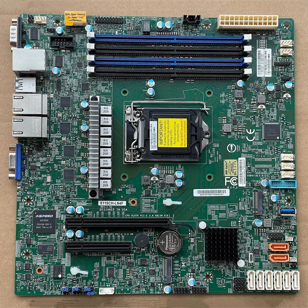 Server Motherboard For Supermicro X11SCH-LN4F C236 1151 DDR4 M-ATX IPMI M.2 TPM SATA*8 C246 Good Quality 2 Server Motherboard For Supermicro X11SCH LN4F C236 1151 DDR4 M ATX IPMI M 2 TPM SATA