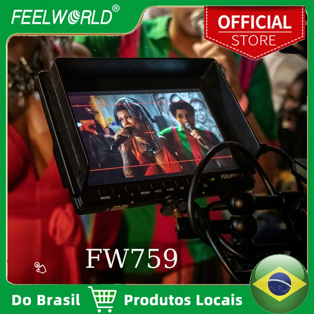 FEELWORLD 7 "IPS Design ultrafino 1280x800 HDMI HD Monitor de campo na ...