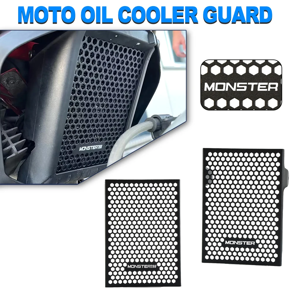 

For Ducati Monster 796 2010 2011 2012-2016 Monster 1100 S EVO Oil Cooler Guard Cover Radiator Guard Grille Water tank Protector