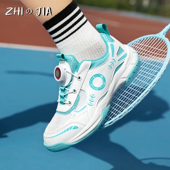 Scarpe da ping pong per bambini Scarpe da badminton per ragazzi Calzature da tennis per ragazze Sneaker da corsa traspirante in mesh per esterni 31-40 1