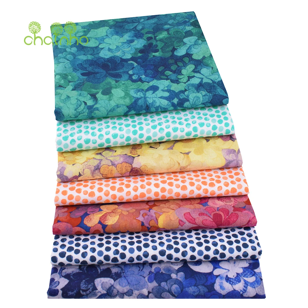 Chainho,Printed Plain Weave Cotton Fabric,Patchwork Clothes,Handmade DIY Quilting Sewing Children's Craft,Cushions,Bags Material