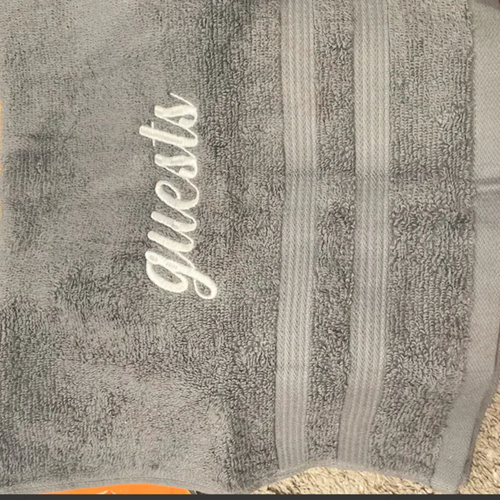 MultipleColorsMonogramTowelPersonalizeEmbroideredNameBathTowelCottonHandTowelHome