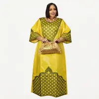 Robe africaine pour femmes, abaya brodée, grande taille, élégante, pour fêtes et cérémonies 3