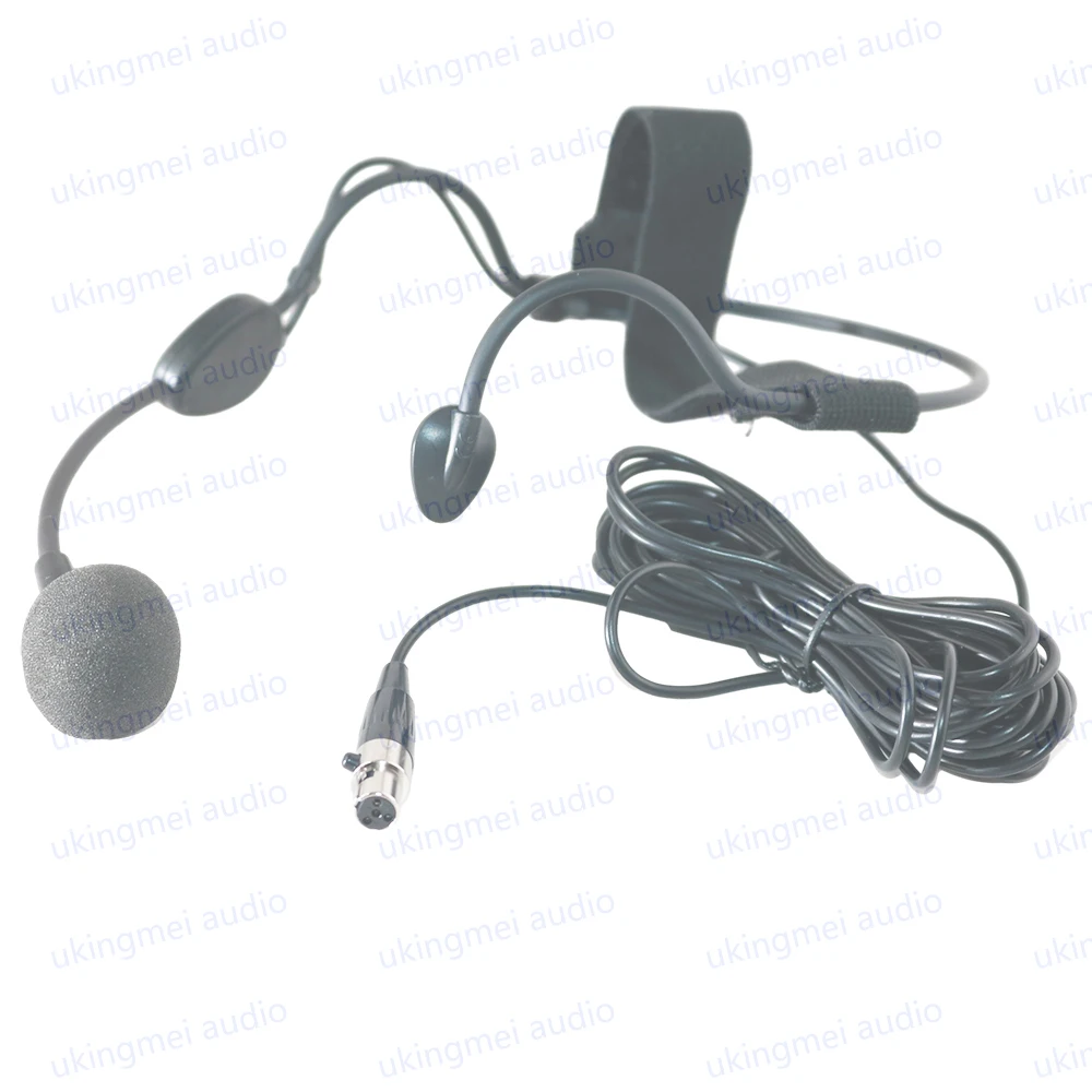 AKG 슈어 무선 헤드웨어 다이나믹 마이크, 미니 3 핀 4 핀 XLR, 바디팩 송신기, 악기용 헤드셋 마이크