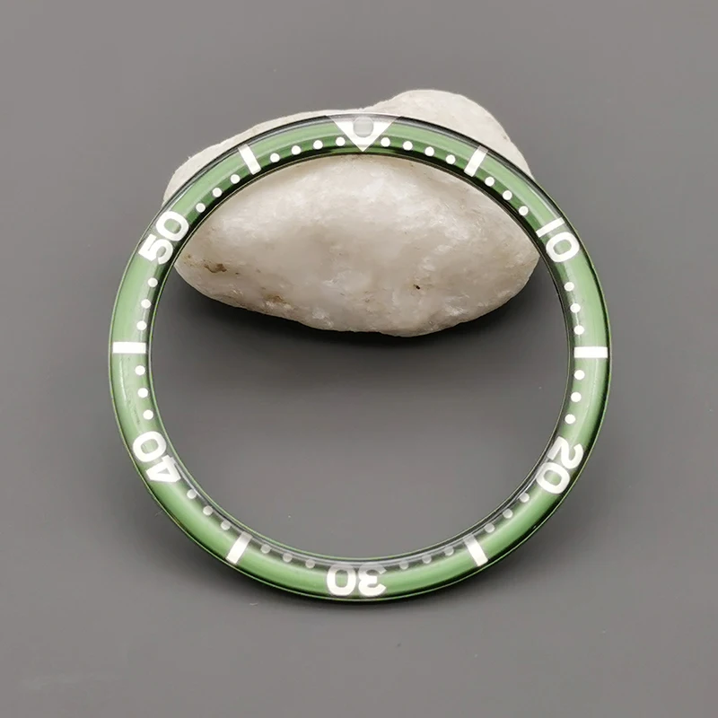 Flat Resin Aluminium Bezel Insert for Watch Cases - 39mmx32mm
