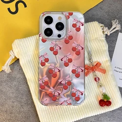 Cover per telefono a tema fragole e ciliegie