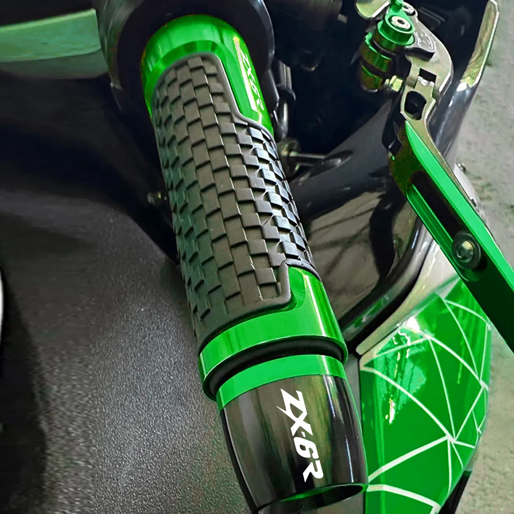 Фото Универсальные Грипсы для руля KAWASAKI ZX6R Zx6R ZX-6R ZX 6R 2008-2023 2022 2021 2020, наконечники стержня, противовес, скользящий штекер №4