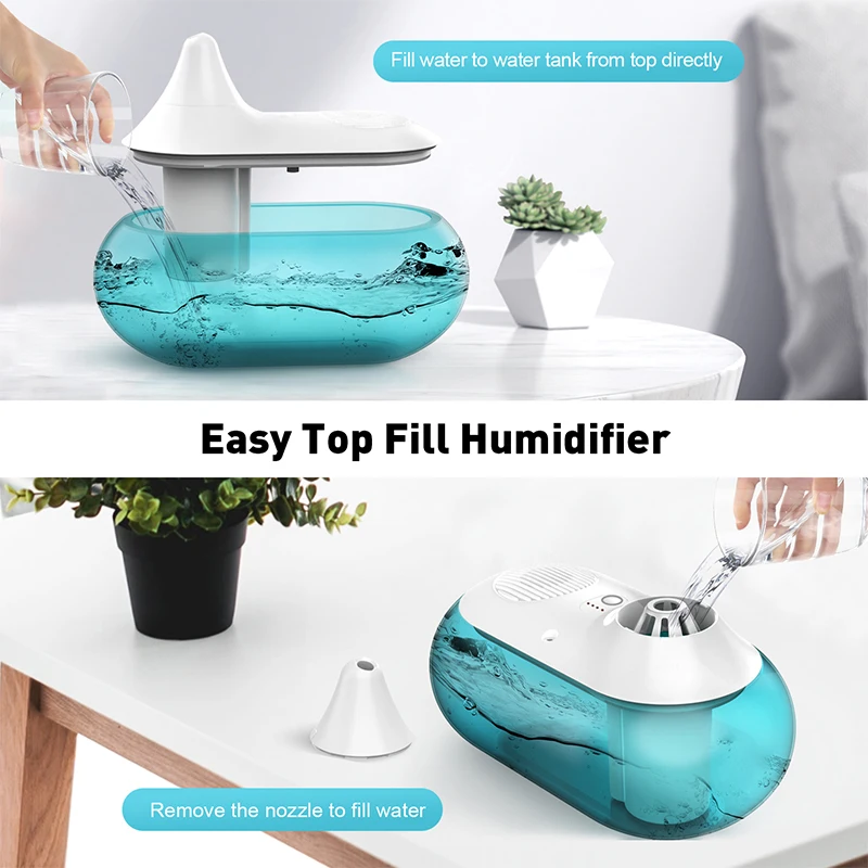 Gadgetoo Aromacare 2.8L Humidifiers For Bedroom Quiet Ultrasonic Cool Mist Humidifier For Large Room Air Humidifiers For Baby Nursery