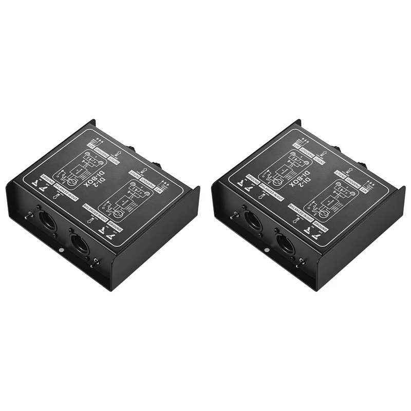 

HTHL-2X Premium Direct Injection Molded Audio Box - Passive DI Unit Canceller With Input Pad For Guitar And Bass Connections