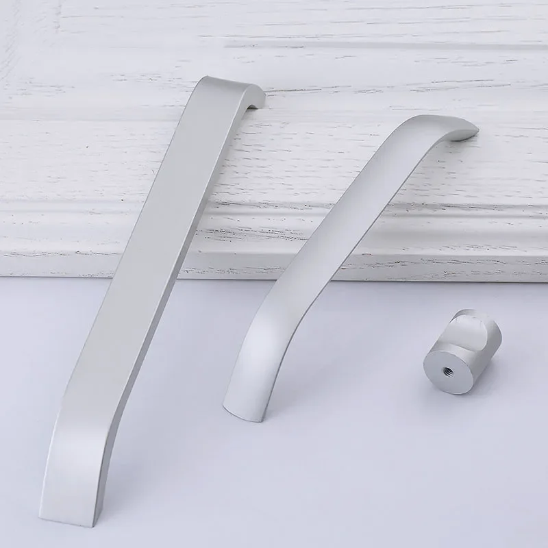 

Aluminum Cupboard Handle Kitchen Handles Cabinet Knobs and Handles Drawer Pulls Silver Handle Knob Furniture Handle Door Knobs