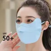 Anti-uv UPF50+ Ice Silk Sunscreen Mask Face Veil Summer Outdoor Riding Hiking Face Mask Breathable Unisex Face Cover Scarf 3