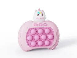 Light - Up Quick Push Pop Bubble Game Controller - Handheld Fidget Toy (Unicorn)