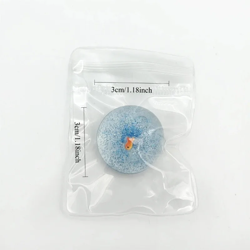 Ocean Planet Cartoon Goldfish Squishy Toy - Glittery Fidget Gadget for Stress Relief, Cute Decompression Toy for Leisure