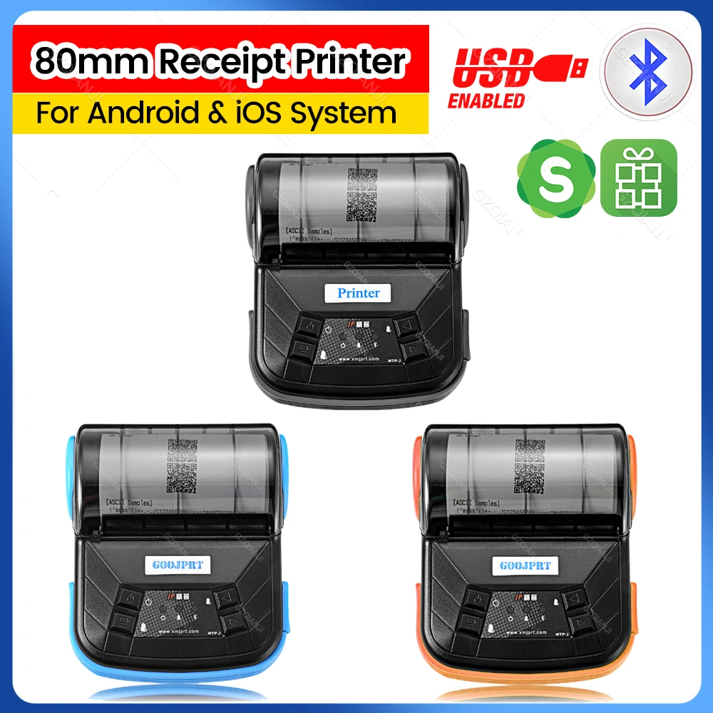 3 Inch/80mm Thermal Receipts Printer Mini Protable Bil Printers With Case Bluetooth Usb Business Home Store - Printers - AliExpress