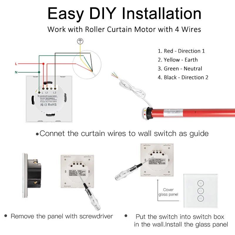 管状モーター,25mm,110v,220v,自動電気ローラー,シャッターモーター,diy,スマートホーム,wifi,tuya google home  AliExpress