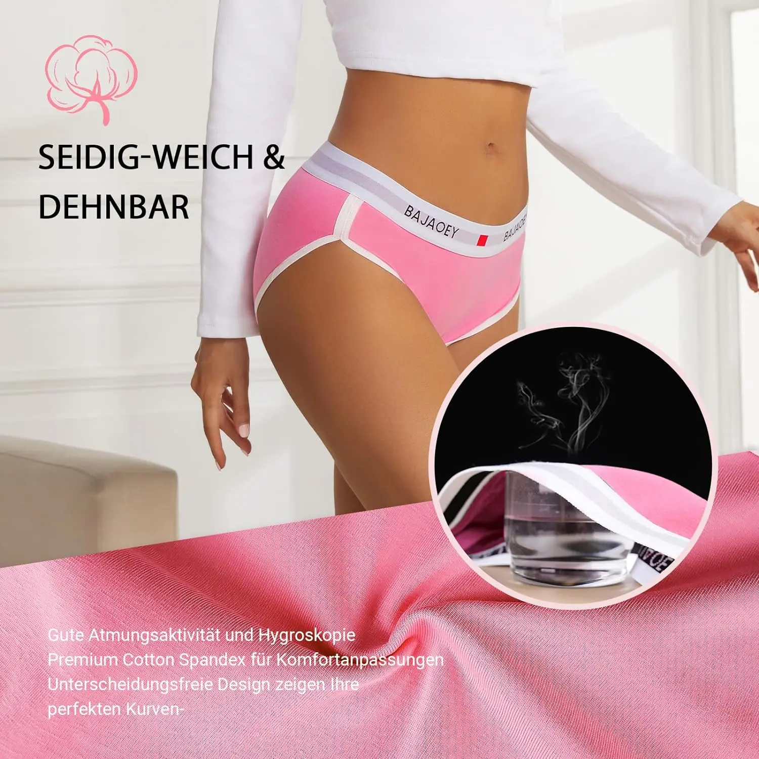 Briefs Underpants Women's Underwear Moisture Wicking Cotton Breathable Bikini Panties for Women Soft Comfortable Briefs MIX