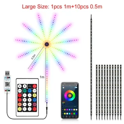 RGBIC Firework LED Strip Lights with Bluetooth App Control - Dynamic Color-Changing Neon Lights (1PCS)