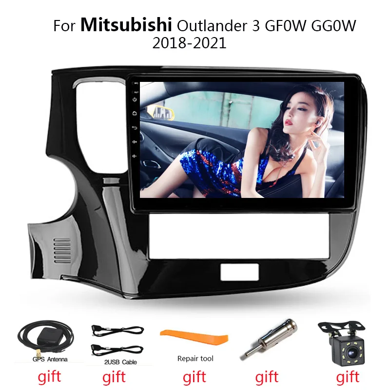 

Автомагнитола 2 Din, совместимая с Android, для Mitsubishi Outlander 3 GF0W GG0W 2018-2021, автомобильное радио Carplay, GPS-навигация