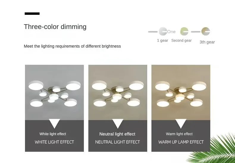 Description Picture 2 of itemNordic LED Chandelier Bedroom Simple Creative Modern Ceiling Lamp Living Room Kitchen Indoor Lighting Home Decorative Lighting